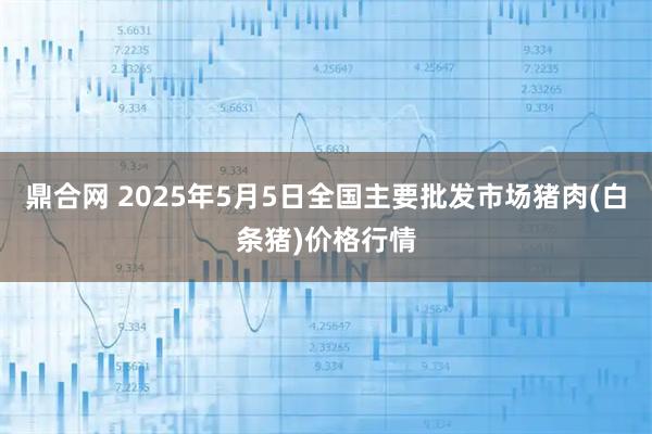鼎合网 2025年5月5日全国主要批发市场猪肉(白条猪)价格行情